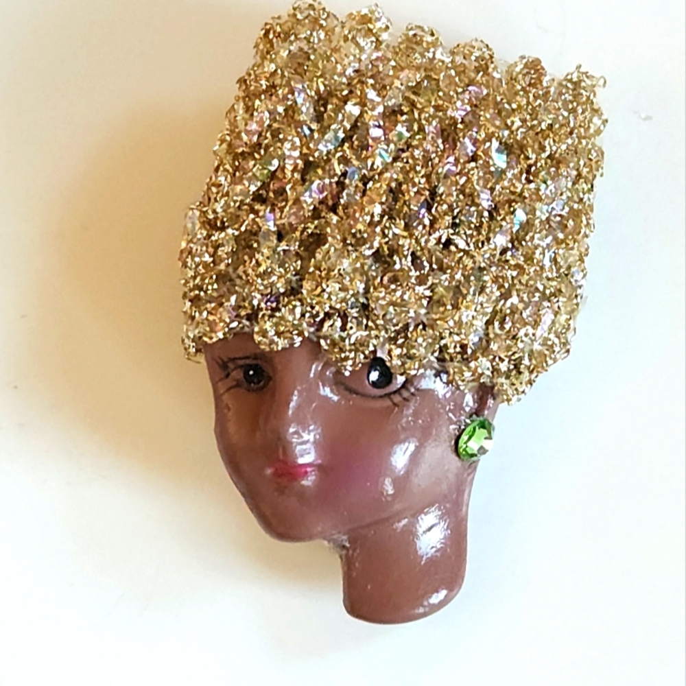 Vintage Handmade Handpainted Brooch